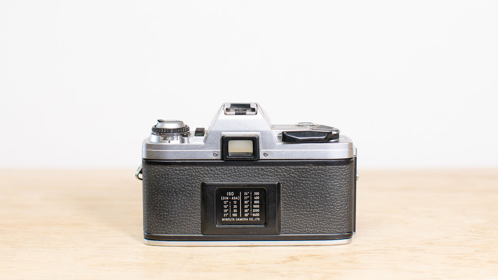 Minolta X-370 35mm film camera with Minolta Rokkor-X 50mm