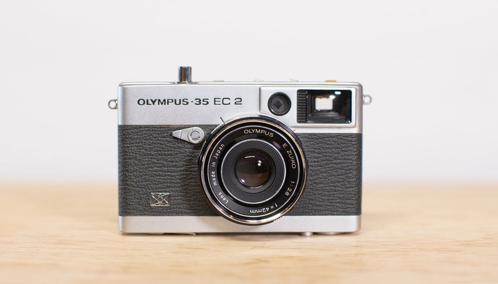 Camera with E.Zuiko 42mm 1:2.8 prime lens