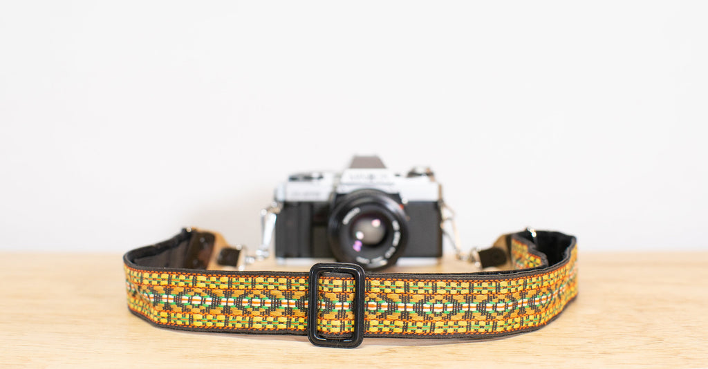 Hippie style camera strap